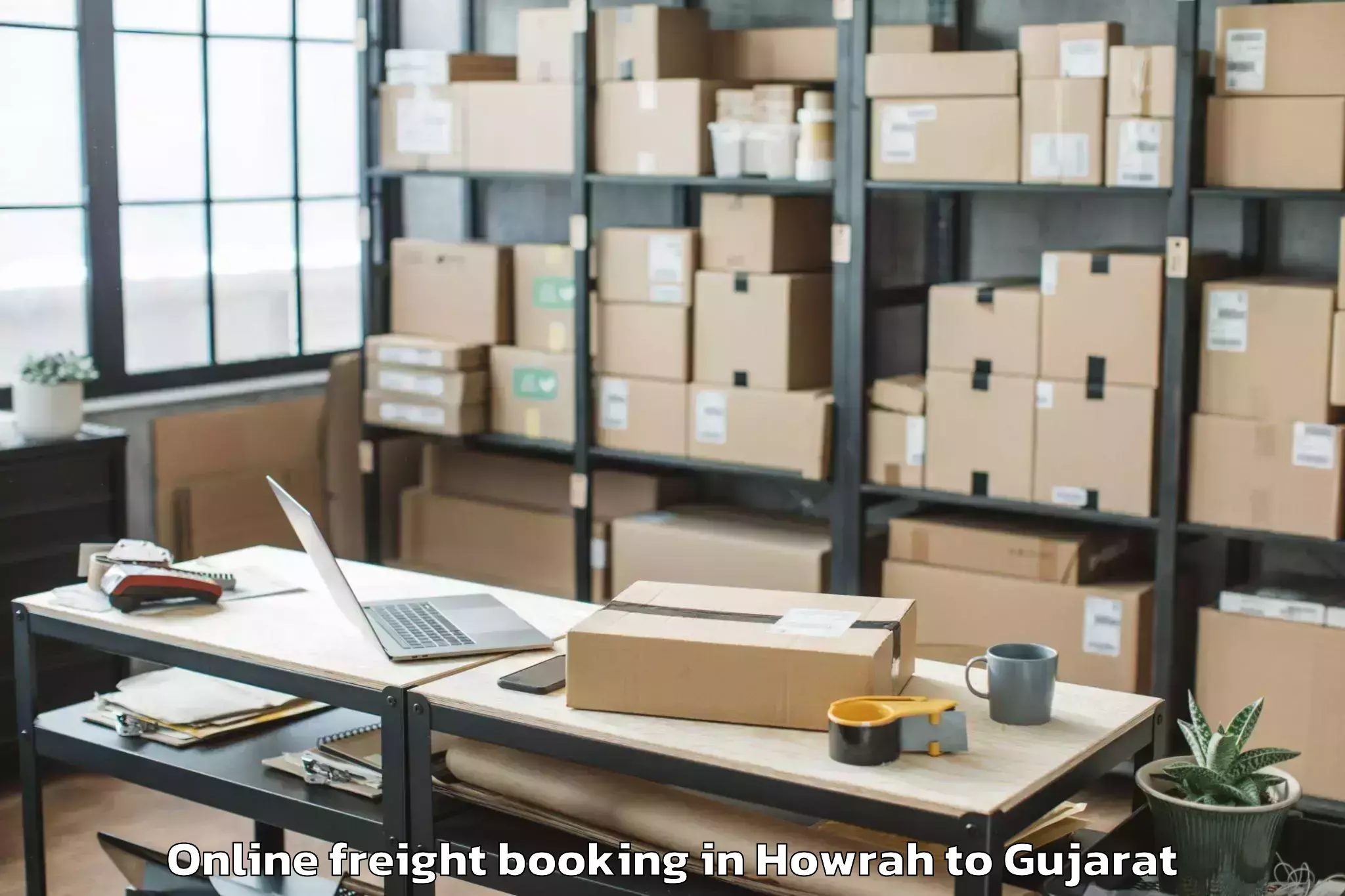 Quality Howrah to Netrang Online Freight Booking